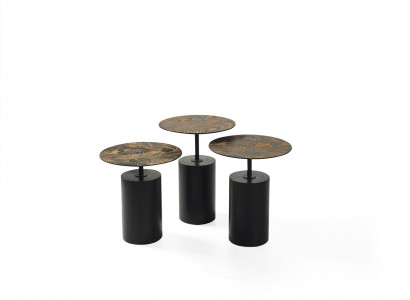 Luxuriöses Designer-Set aus 3 Couchtischen für das Wohnzimmer